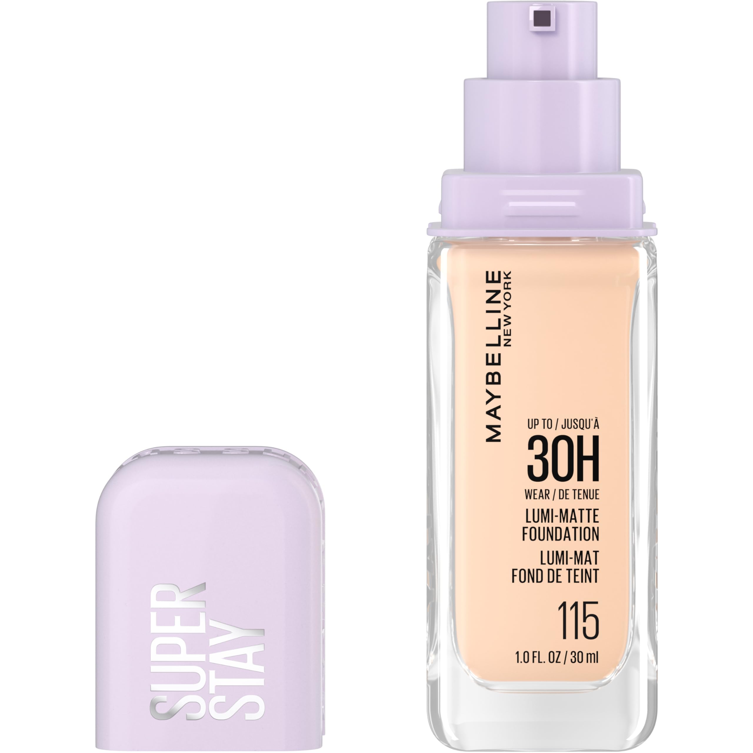 Maybelline Super Stay Lumi-Matte Foundation, Lightweight and Buildable Full Coverage Foundation Makeup For Up To 30HR Wear, 120, 1 Count